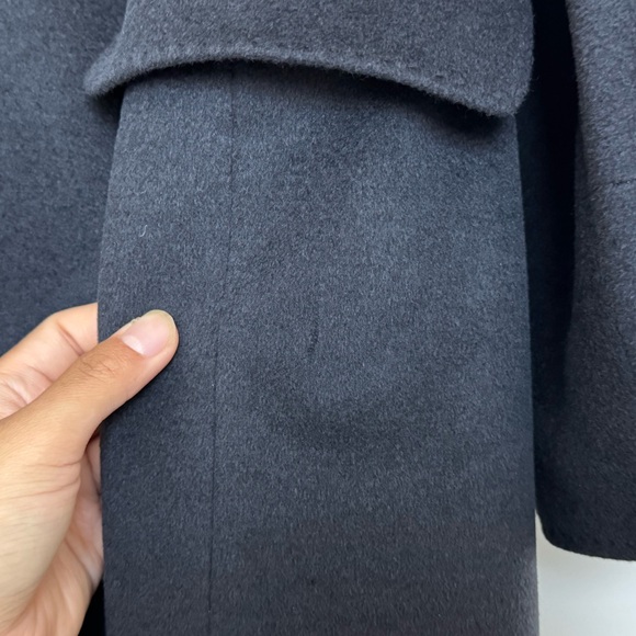 max mara dark gray floor length single button closure wool coat - Picture 12 of 16